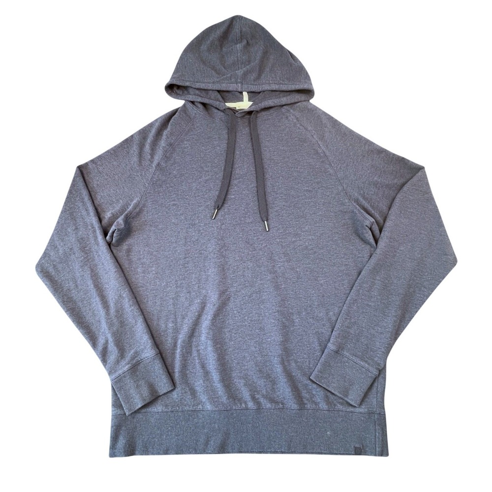 Tasc Performance Mens Blue Raglan Sleeve Stretch Varsity Hooded Sweatshirt L